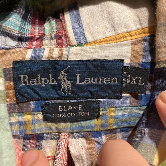 Vintage Ralph Lauren Madras button down short sleeve